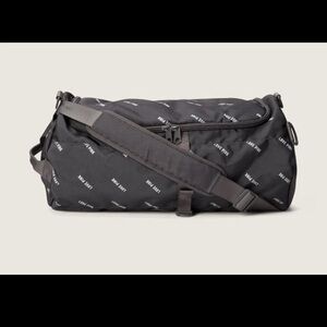 PINK Victoria's Secret Gray and White Backpack with Geometric Pattern